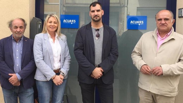 Burrel, ahir després de reunir-se amb els reponsables d'ACUAES