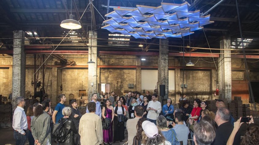 Visita a la instal·lació artística 'Aeth3r' de l'Escola Ondara