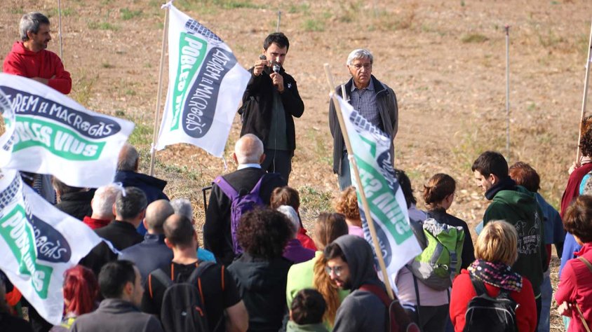 Un dels actes organitzats en contra de la planta de biogàs