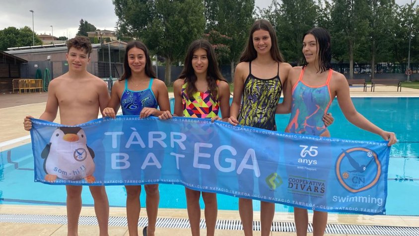 Els cinc nedadors del CN Tàrrega que van participar en el Campionat d'Espanya Infantil
