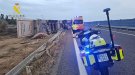 Mor un veí de Tàrrega de 56 anys al bolcar amb el seu camió a l'A-22, a Montsó