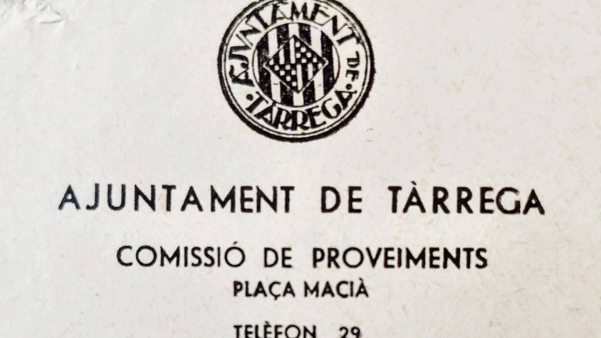 Segell de la Comissió de Proveïments. Ajuntament de Tàrrega