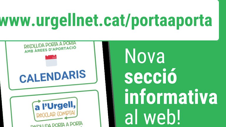 Cartell informatiu de la nova secció al web
