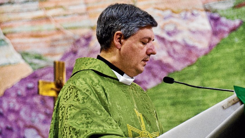 Mn. Xavier Romero en la seva intervenció