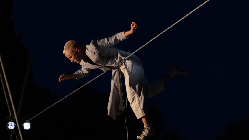 L'espectacle es va representar al Parc de Sant Eloi