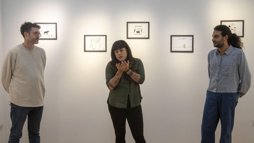 La primera activitat ha estat la inauguració d’una exposició de vinyetes de Flavita Banan