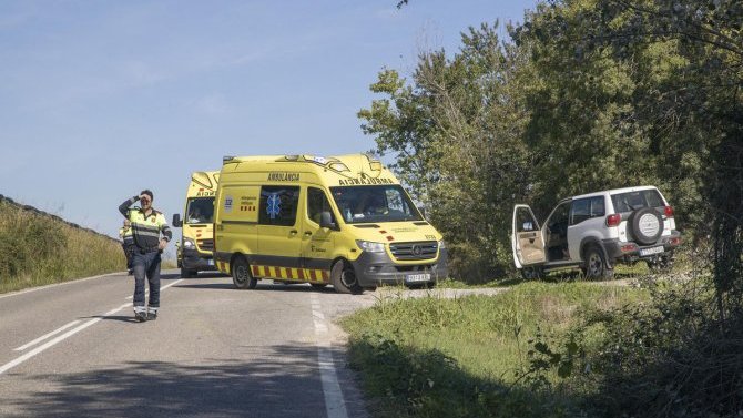 Ambulàncies del SEM a la zona del sinistre