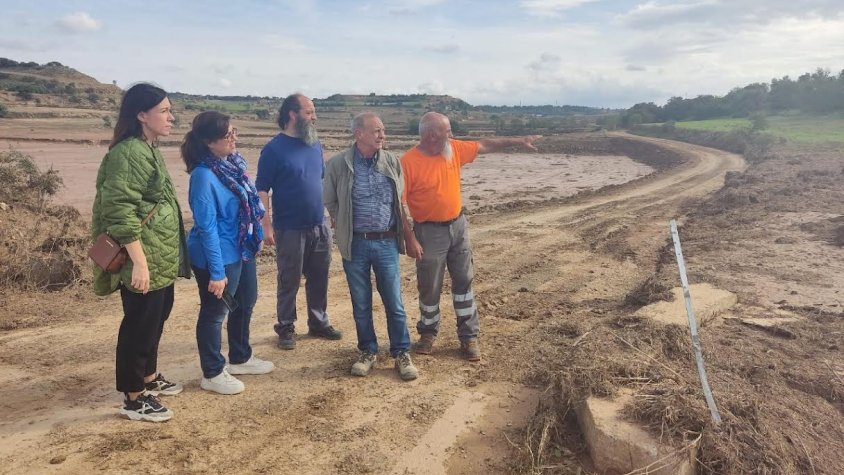 Visita a un dels camins afectats