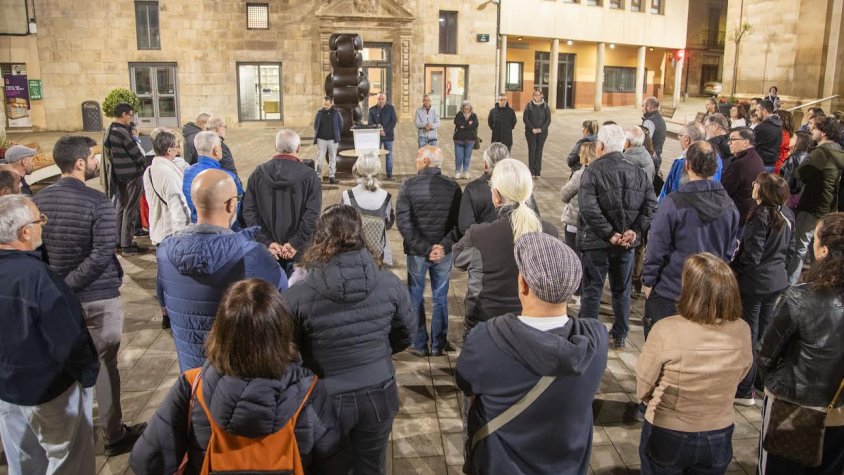 La concentració va tenir lloc a la plaça Major