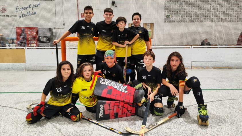 Foto de grup de l'equip de l'Aleví