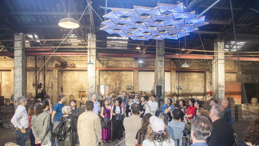 Inauguració de l’última edició del festival Embarrat, el maig del 2024 a Cal Trepat de Tàrrega