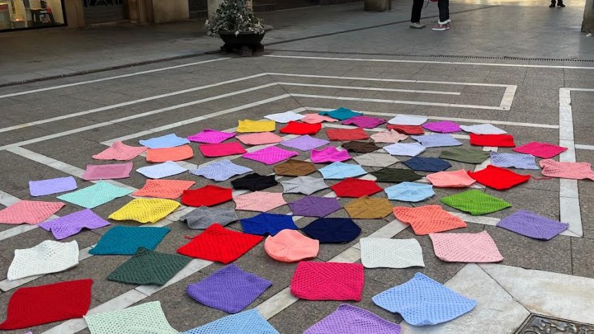 Mostra dels quadres de ganxets