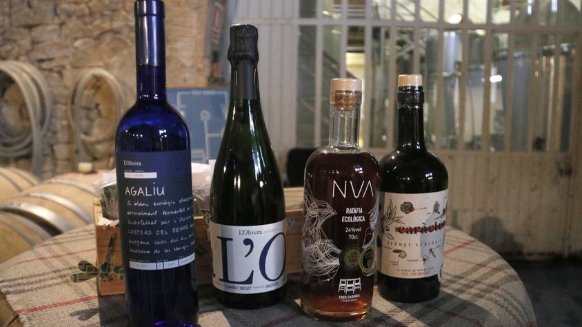 Ampolles de les cooperatives L'Olivera i Tres Cadires