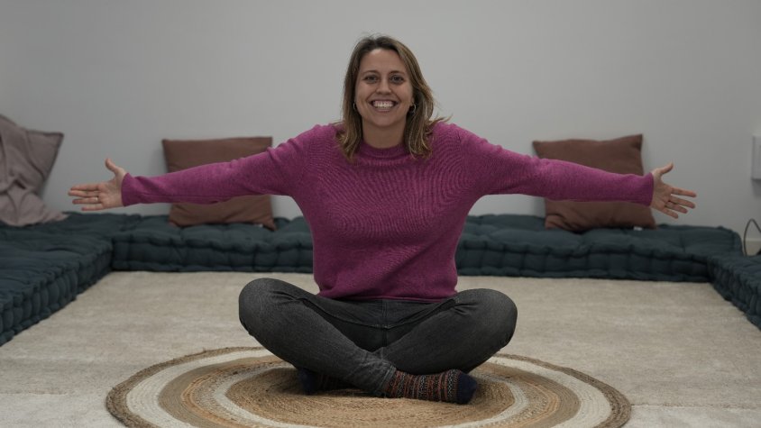 Jessica Koper al despatx de TOTEM a Cal Trepat