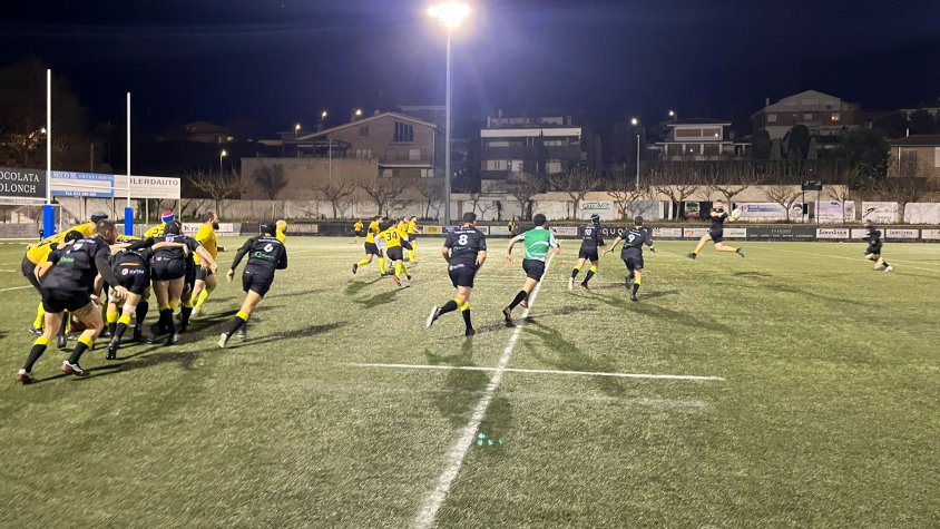 Un moment del partit de rugbi
