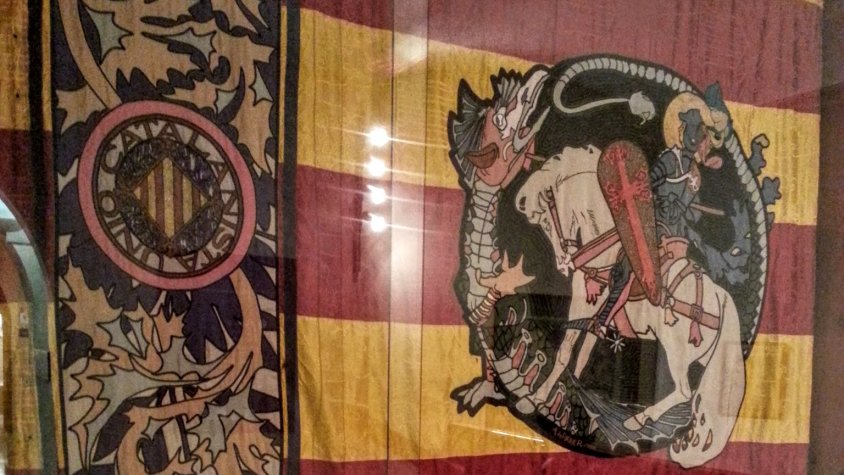 Senyera de la Unió Catalanista de l'any 1891 al Museu de Montserrat