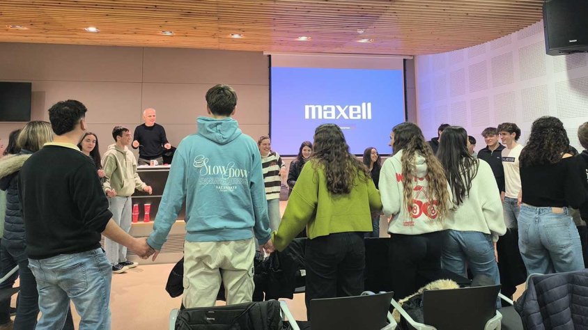 Un moment de la xerrada-espectacle a Tàrrega