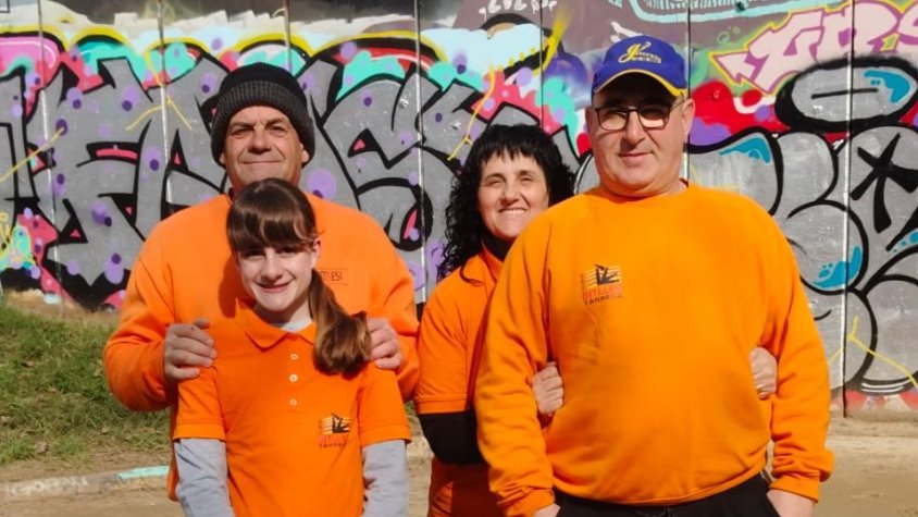 Les dues parells del Tàrrega que van participar en la tercera jornada del Circuit de Parelles Mixtes