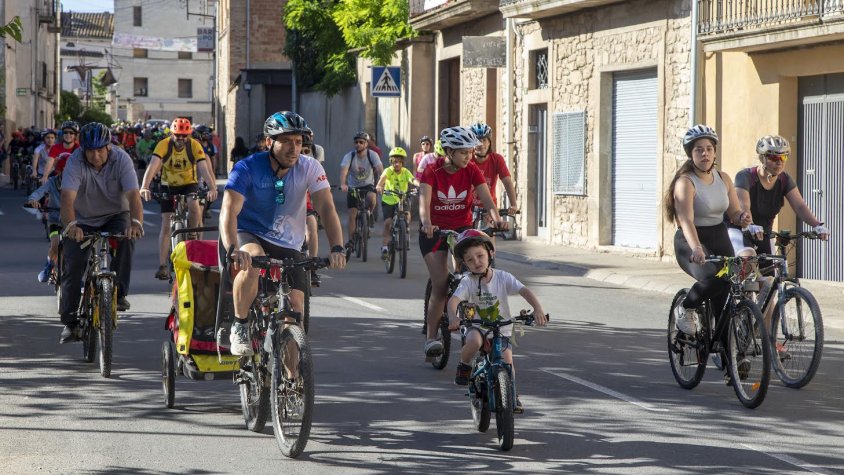 La marxa va sortir de Belianes passades les 9.00 hores amb ciclistes de totes les edats