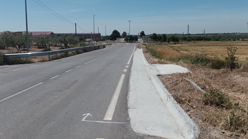 Imatge de la cuneta revestida de formigó