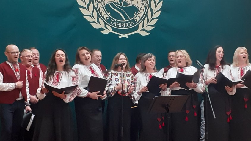 La coral ucraïnesa en el concert a l'Ateneu de Tàrrega