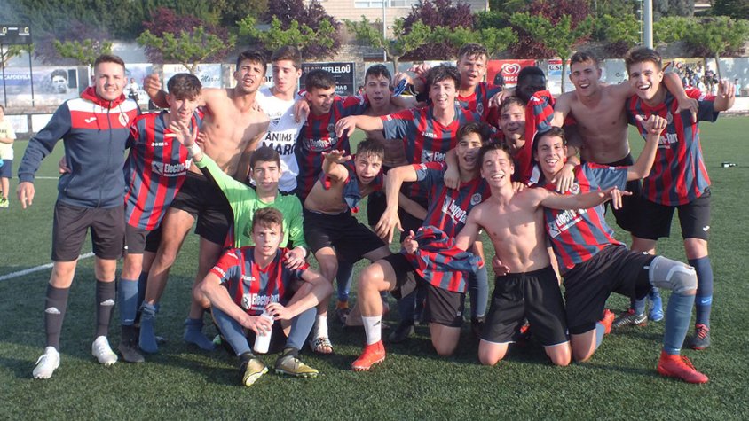 Els jugadors del Juvenil de la UE Tàrrega