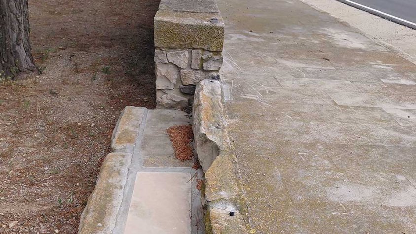 Imatge del lloc després del robatori