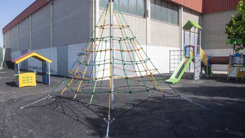 Imatge dels treballs del parc infantil