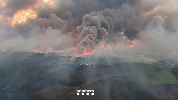 Vista de l'incendi