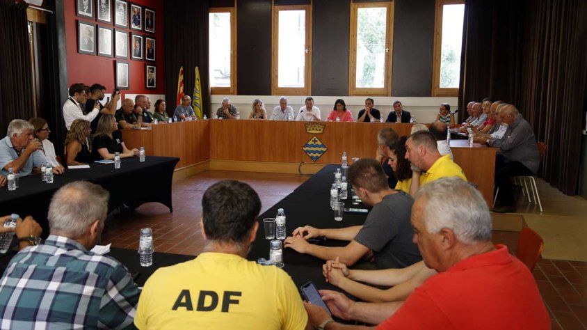 Un moment de la reunió a Guissona