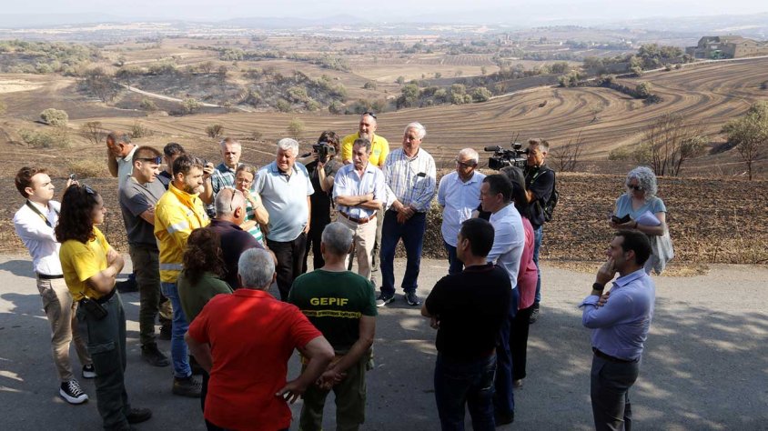 Visita d'Ordeig a alguns camps afectats