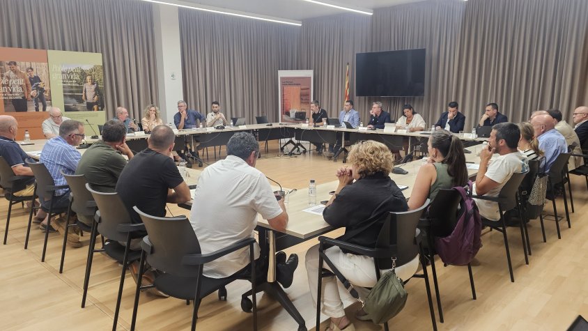 Un moment de la reunió d'ahir