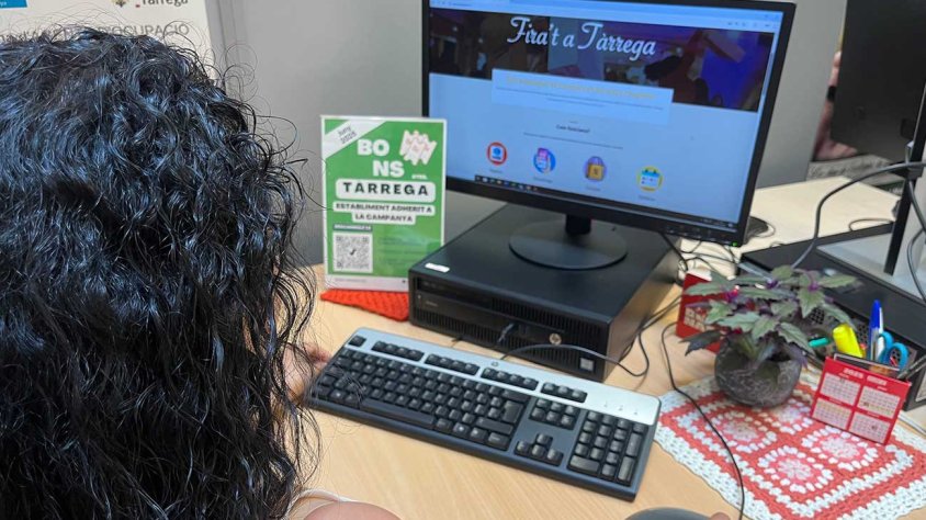 Una persona consultant el web dels bons