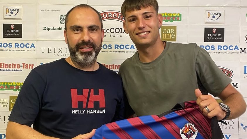 David Sabanés, directiu del Tàrrega, i Marc Bona