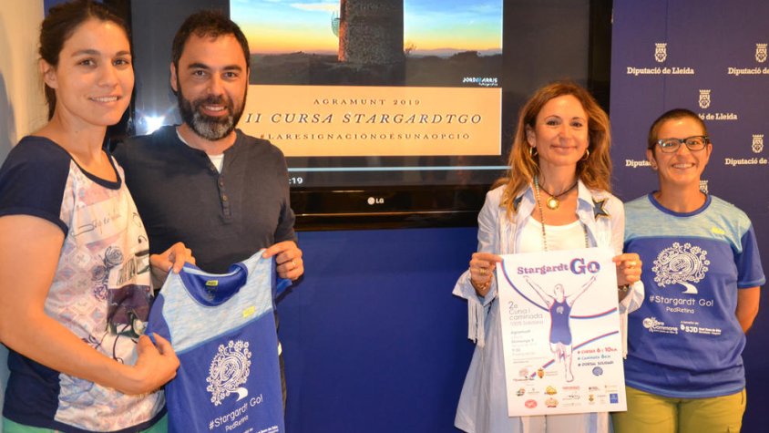 Els organitzadors, durant la presentació d'ahir a la Diputació de Lleida