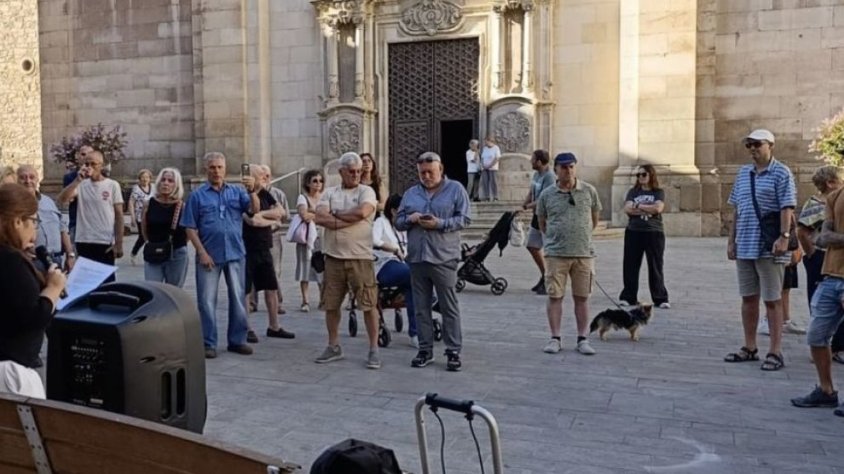 La concentració ahir a Tàrrega