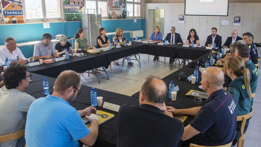 Un moment de la reunió de seguretat especial per FiraTàrrega