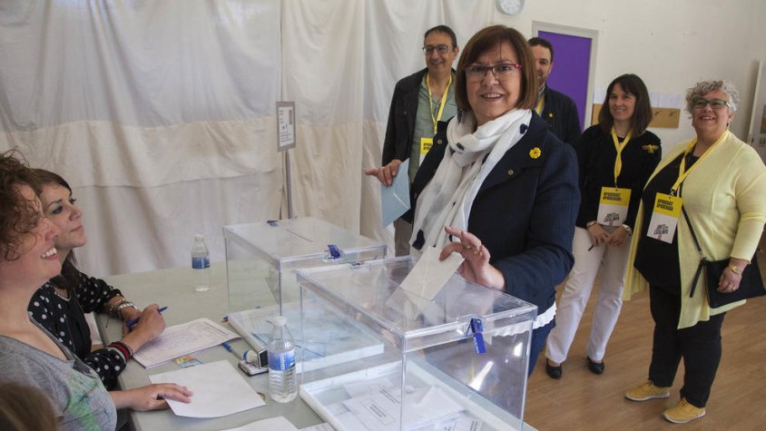 Imatge de Perelló durant les eleccions del passat 26M