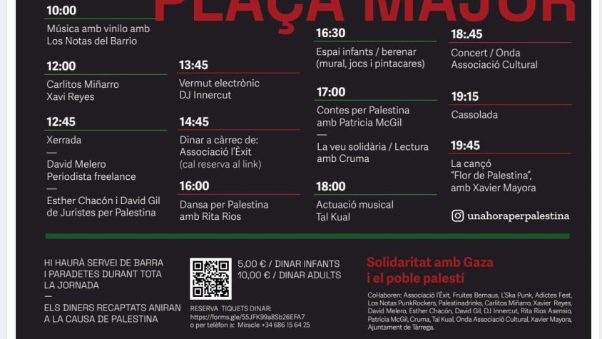 Cartell amb les activitats