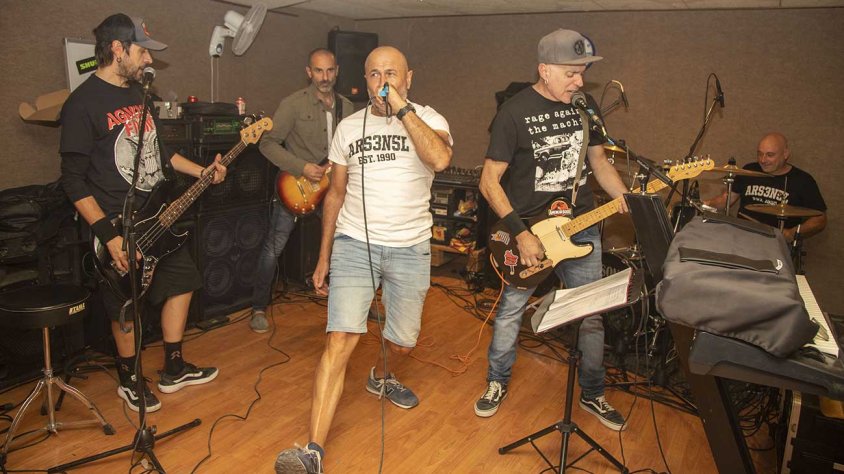 Els integrants d’Arsenal, en un assaig divendres passat