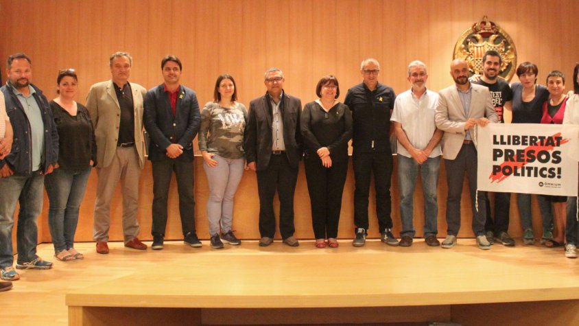 Fotografia conjunta dels regidors que hi havia fins ara al consistori targarí