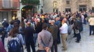 Un centenar de persones es concentren a Tàrrega en acabar el judici als líders independentistes