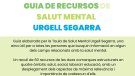 La Taula de Salut Mental Urgell-Segarra presenta una guia de recursos per al benestar emocional