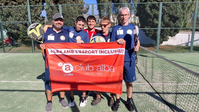 Els jugadors Eloi, Joan, Miquel Àngel i David