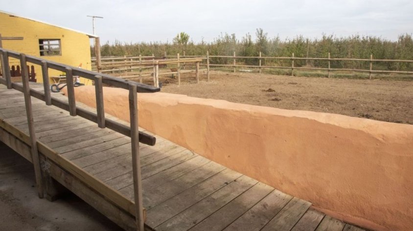 La pista de les sessions amb accés amb una rampa