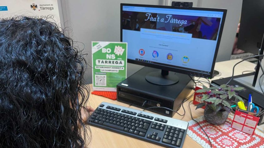 Una persona consultant el web dels bons