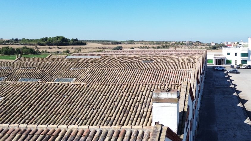 Estat actual de les cobertes de Cal Trepat que seran reparades