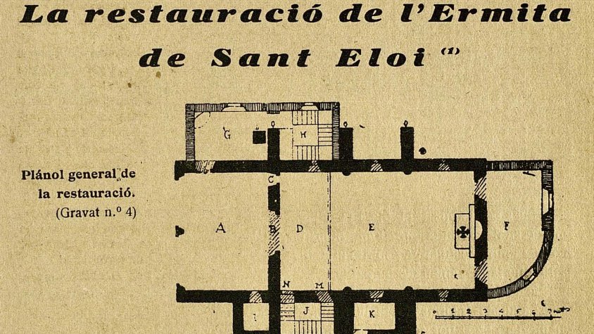 Plànol general de la restauració de l'ermita segons el Mestre Güell