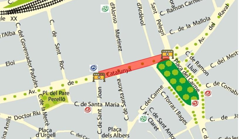 Plànol del tram afectat