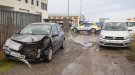 Accident entre tres vehicles a Bellpuig 